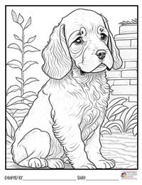 Puppy Coloring Pages 1 - Colored By