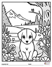 Puppy Coloring Pages 12 - Colored By