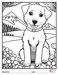 Puppy Coloring Pages 15 - Colored By