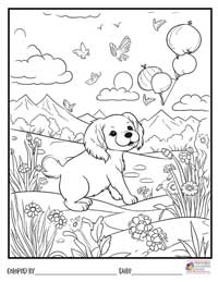 Puppy Coloring Pages 7 - Colored By