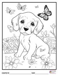 Puppy Coloring Pages 8 - Colored By