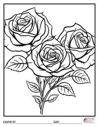 Rose Coloring Pages 1 - Colored By
