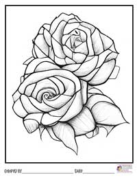 Rose Coloring Pages 10 - Colored By