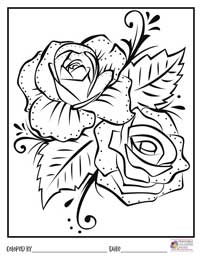 Rose Coloring Pages 12 - Colored By