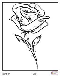 Rose Coloring Pages 14 - Colored By