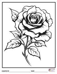 Rose Coloring Pages 2 - Colored By