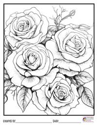 Rose Coloring Pages 5 - Colored By