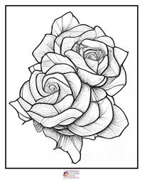 Rose Coloring Pages 6B
