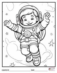 Space Coloring Pages 1 - Colored By