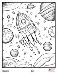 Space Coloring Pages 10 - Colored By