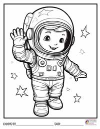 Space Coloring Pages 4 - Colored By