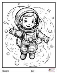 Space Coloring Pages 5 - Colored By