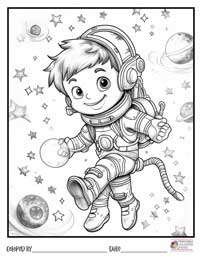Space Coloring Pages 6 - Colored By