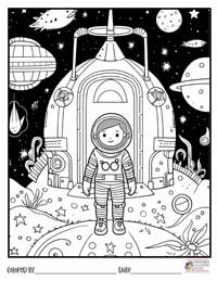 Space Coloring Pages 7 - Colored By