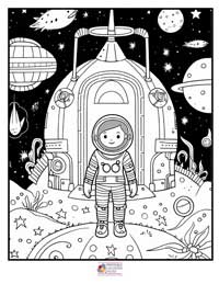 Space Coloring Pages 7B