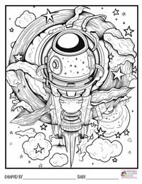 Space Coloring Pages 9 - Colored By