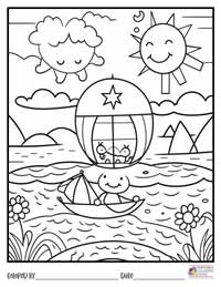 Summer Coloring Pages 1 - Colored By