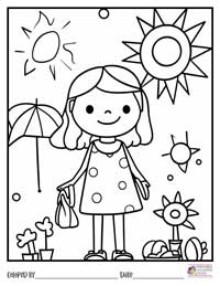 Summer Coloring Pages 3 - Colored By