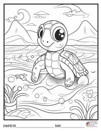 Turtle Coloring Pages 12 - Colored By
