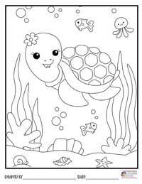 Turtle Coloring Pages 2 - Colored By