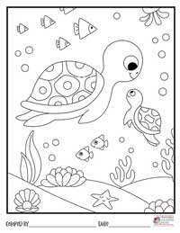 Turtle Coloring Pages 3 - Colored By