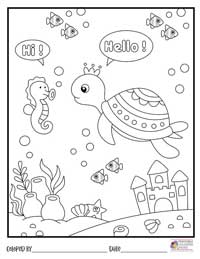 Turtle Coloring Pages 4 - Colored By