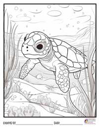 Turtle Coloring Pages 9 - Colored By