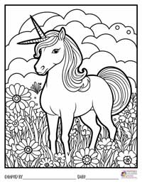 Unicorn Coloring Pages 1 - Colored By