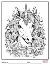 Unicorn Coloring Pages 10 - Colored By