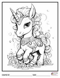 Unicorn Coloring Pages 11 - Colored By