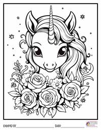Unicorn Coloring Pages 13 - Colored By