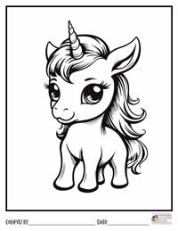 Unicorn Coloring Pages 14 - Colored By