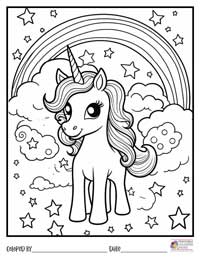 Unicorn Coloring Pages 16 - Colored By