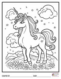 Unicorn Coloring Pages 17 - Colored By