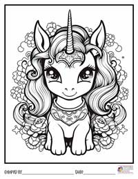 Unicorn Coloring Pages 18 - Colored By