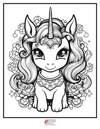 Unicorn Coloring Pages 18B