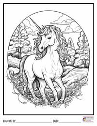 Unicorn Coloring Pages 19 - Colored By