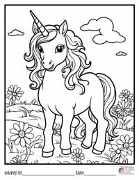 Unicorn Coloring Pages 2 - Colored By