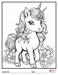 Unicorn Coloring Pages 6 - Colored By