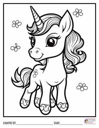 Unicorn Coloring Pages 7 - Colored By