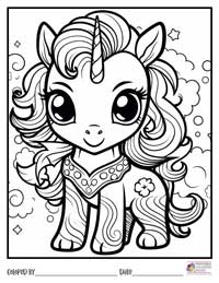 Unicorn Coloring Pages 9 - Colored By