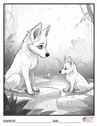 Wolves Coloring Pages 13 - Colored By