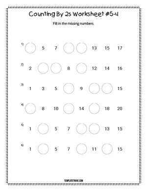 Counting By 2s Worksheet #5-4