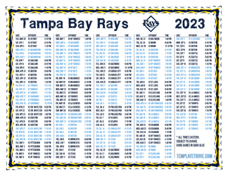 Eastern Times 2023 Tampa Bay Rays Printable Schedule