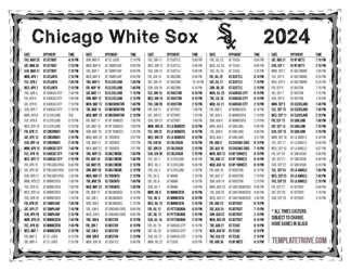 Eastern Times 2024
 Chicago White Sox Printable Schedule