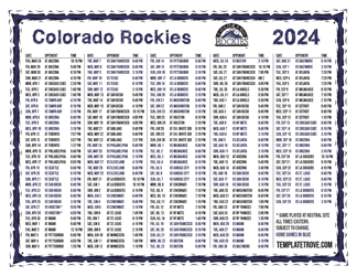 Eastern Times 2024
 Colorado Rockies Printable Schedule