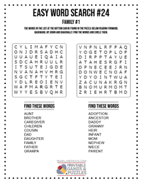 Easy Word Search Printable #24