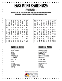 Easy Word Search Printable #25