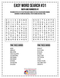 Easy Word Search Printable #31