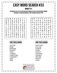 Easy Word Search Printable #33